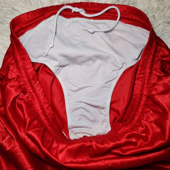 Vintage Nike Red Colorblock Satin Athletic Shorts - Picture 10 of 10